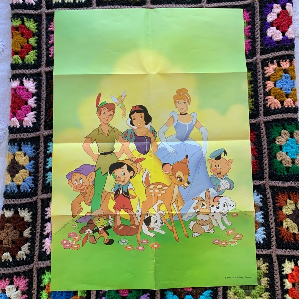 Vintage 1990 Disney Poster